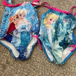 Girls frozen one piece bathing suit